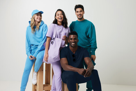 IQONIQ Cooper Jogger aus recycelter Baumwolle lavender bedrucken, Art.-Nr. T9500.011.XXXL