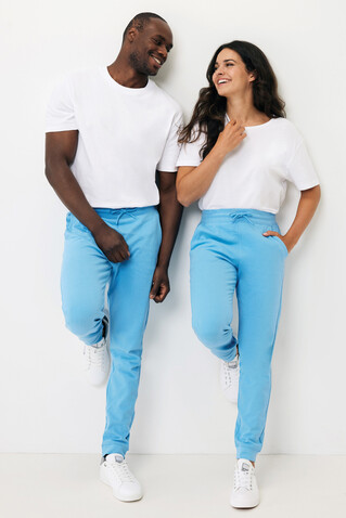 IQONIQ Cooper Jogger aus recycelter Baumwolle tranquil blue bedrucken, Art.-Nr. T9500.010.XL