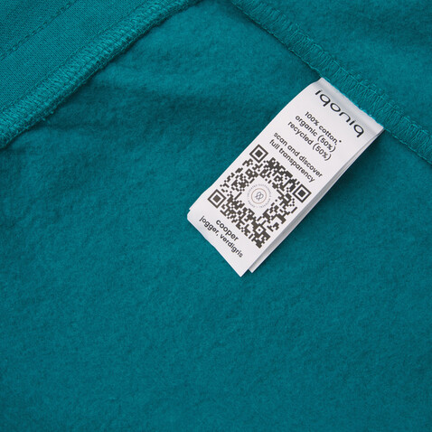 IQONIQ Cooper Jogger aus recycelter Baumwolle verdigris bedrucken, Art.-Nr. T9500.009.XXL