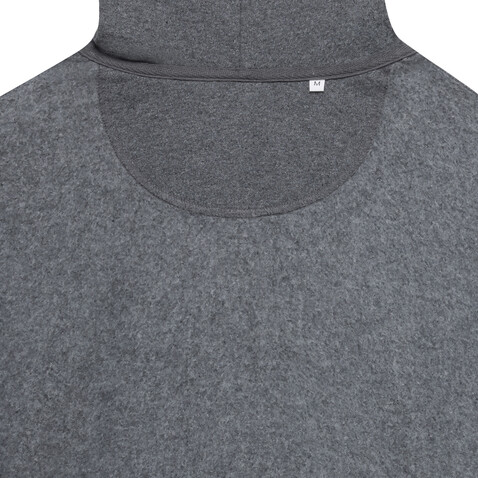 IQONIQ Abisko Zip-Kapuzenpullover aus recycelter Baumwolle heather anthracite bedrucken, Art.-Nr. T9600.014.XS