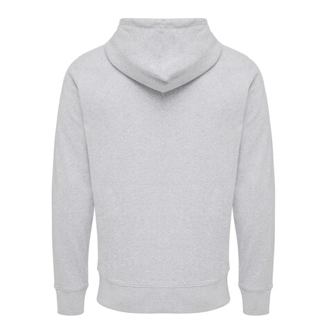IQONIQ Abisko Zip-Kapuzenpullover aus recycelter Baumwolle heather grey bedrucken, Art.-Nr. T9600.013.XS