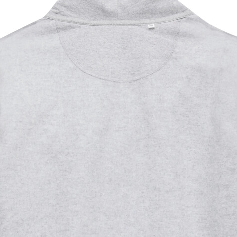 IQONIQ Abisko Zip-Kapuzenpullover aus recycelter Baumwolle heather grey bedrucken, Art.-Nr. T9600.013.XS