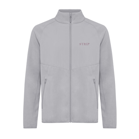 IQONIQ Talung Mikrofleece Jacke aus recyceltem Polyester storm grey bedrucken, Art.-Nr. T9603.027.XXXL