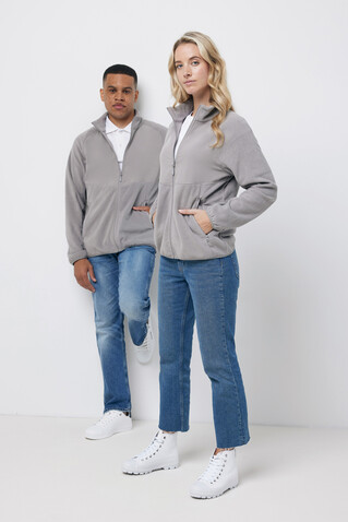 IQONIQ Talung Mikrofleece Jacke aus recyceltem Polyester storm grey bedrucken, Art.-Nr. T9603.027.XXXL