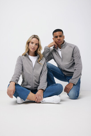 IQONIQ Talung Mikrofleece Jacke aus recyceltem Polyester storm grey bedrucken, Art.-Nr. T9603.027.XXXL