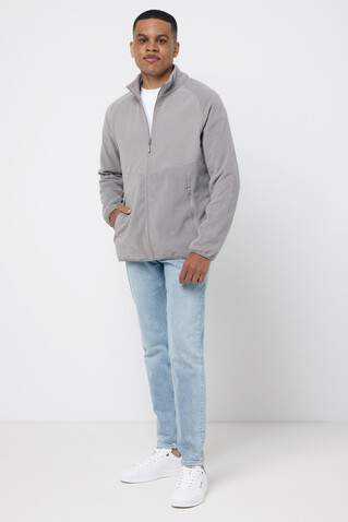 IQONIQ Talung Mikrofleece Jacke aus recyceltem Polyester storm grey bedrucken, Art.-Nr. T9603.027.XXXL