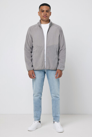 IQONIQ Talung Mikrofleece Jacke aus recyceltem Polyester storm grey bedrucken, Art.-Nr. T9603.027.XXXL