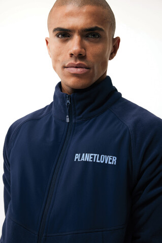 IQONIQ Talung Mikrofleece Jacke aus recyceltem Polyester navy blau bedrucken, Art.-Nr. T9603.002.XXL