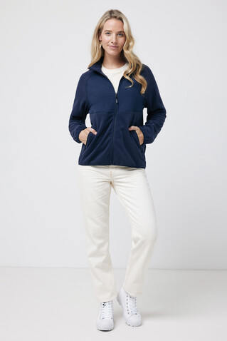 IQONIQ Talung Mikrofleece Jacke aus recyceltem Polyester navy blau bedrucken, Art.-Nr. T9603.002.XXL