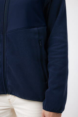 IQONIQ Talung Mikrofleece Jacke aus recyceltem Polyester navy blau bedrucken, Art.-Nr. T9603.002.XXL