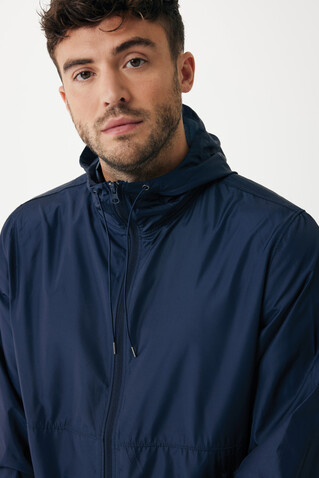 IQONIQ Logan Lightweight Jacke aus recyceltem Polyester navy blau bedrucken, Art.-Nr. T9701.002.S