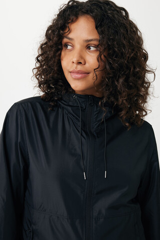 IQONIQ Logan Lightweight Jacke aus recyceltem Polyester schwarz bedrucken, Art.-Nr. T9701.001.XS
