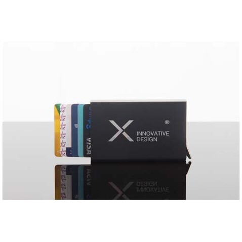 SCX.design O35 Magnetischer RFID-Kartenhalter, schwarz bedrucken, Art.-Nr. 1PX20190