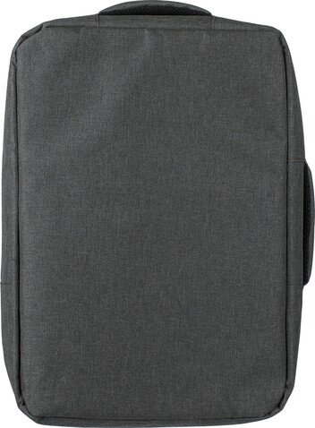 rPET (300D) Polyester Laptop-Rucksack Eulalia – Grau bedrucken, Art.-Nr. 003999999_1202789