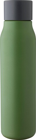 Doppelwandige Trinkflasche aus recyceltem Edelstahl (600 ml) Cassian – Grün bedrucken, Art.-Nr. 004999999_1202790