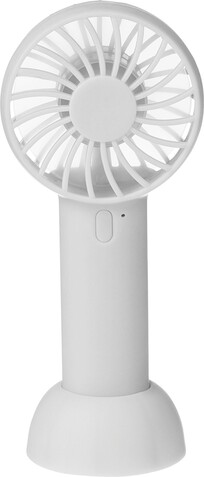 Elektrischer ABS-Handventilator Oren – Weiß bedrucken, Art.-Nr. 002999999_1202839