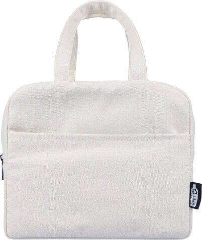Recycelte Kühltasche aus Polycotton (330 g/m²) Elowen – beige bedrucken, Art.-Nr. 357999999_1204071