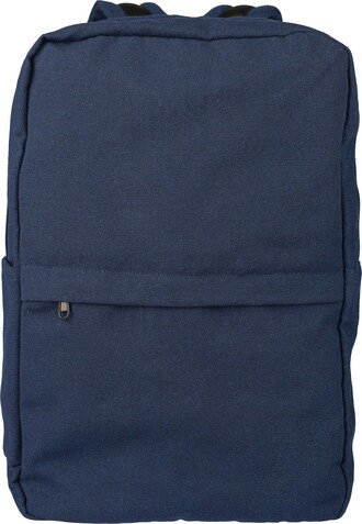 Rucksack Seraphina aus recyceltem Poly-Baumwollgewebe (330 g/m2) – Blau bedrucken, Art.-Nr. 005999999_1204073