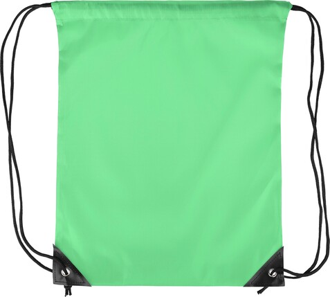 Rucksack Stef | Kordelzug | 5 l – Hellgrün bedrucken, Art.-Nr. 029999999_1204075