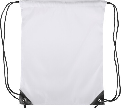 210D Polyester Kordelzug Rucksack Isolde – Weiß bedrucken, Art.-Nr. 002999999_1204075