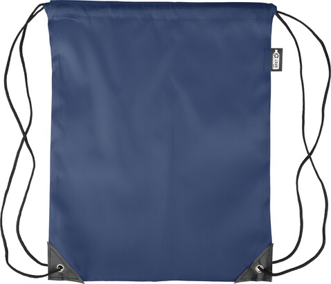 rPET 210D Polyester Rucksack mit Kordelzug Calix – Blau bedrucken, Art.-Nr. 005999999_1204076