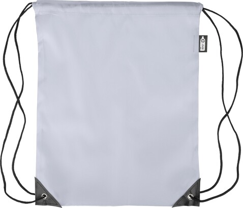 rPET 210D Polyester Rucksack mit Kordelzug Calix – Grau bedrucken, Art.-Nr. 003999999_1204076