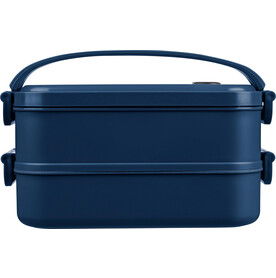 Lunchbox Selwyn | Kunststoff | 2x 800 ml – Blau bedrucken, Art.-Nr. 005999999_1204257