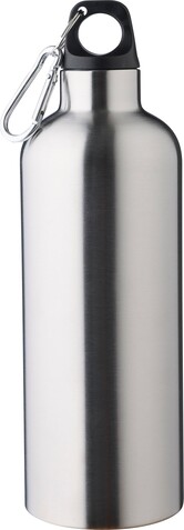 Doppelwandige Flasche aus recyceltem Edelstahl (500 ml) Lysandra – Silber bedrucken, Art.-Nr. 032999999_1204262