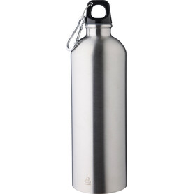 Recycelte einwandige Edelstahlflasche (750 ml) Emeric – Silber bedrucken, Art.-Nr. 032999999_1204263