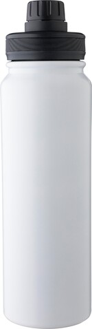 Doppelwandige Flasche aus Edelstahl (800 ml) Zinnia – Weiß bedrucken, Art.-Nr. 002999999_1206646