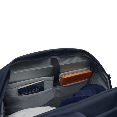 Urban wasserabweisende Wochenendtasche navy blau, grau bedrucken, Art.-Nr. P706.2925