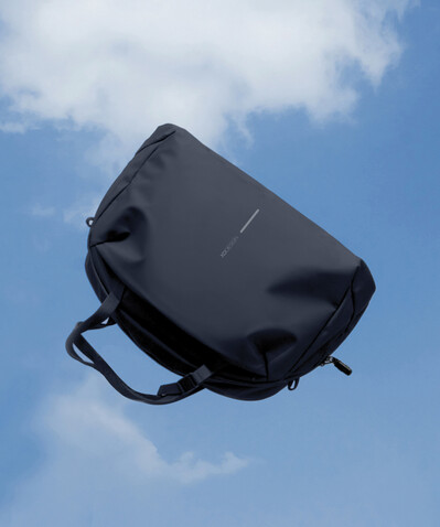 Urban wasserabweisende Wochenendtasche navy blau, grau bedrucken, Art.-Nr. P706.2925