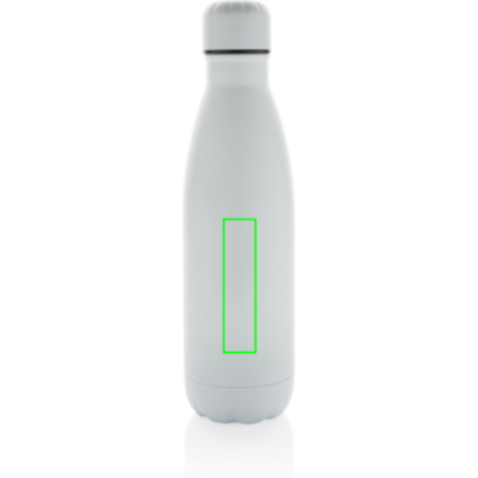 Eureka einwandige Wasserflasche aus RCS rec. Stainless-Steel weiß bedrucken, Art.-Nr. P435.723