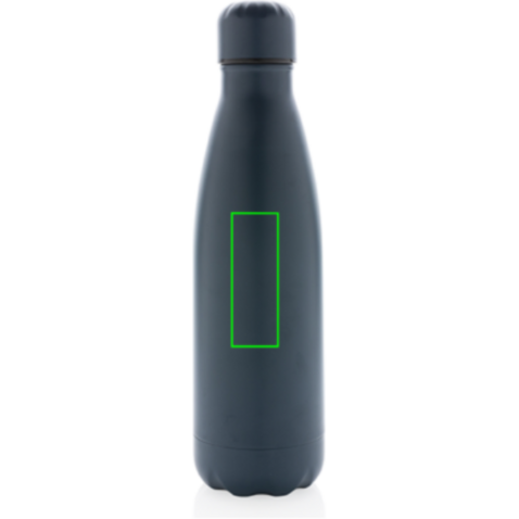 Einfarbige Vakuumisolierte Stainless Steel Flasche blau bedrucken, Art.-Nr. P436.465