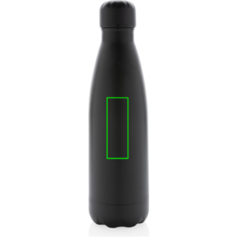 Einfarbige Vakuumisolierte Stainless Steel Flasche schwarz bedrucken, Art.-Nr. P436.461