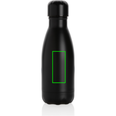 Solid Color Vakuum Stainless-Steel Flasche 260ml schwarz bedrucken, Art.-Nr. P436.961