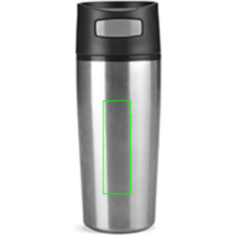 Auto Becher silber, schwarz bedrucken, Art.-Nr. P432.452