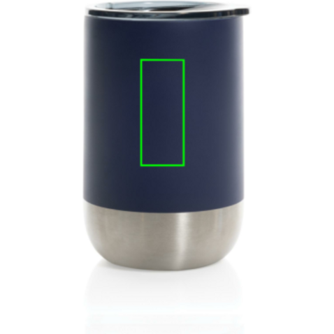 RCS recycelter Stainless Steel Becher navy blau bedrucken, Art.-Nr. P433.0625