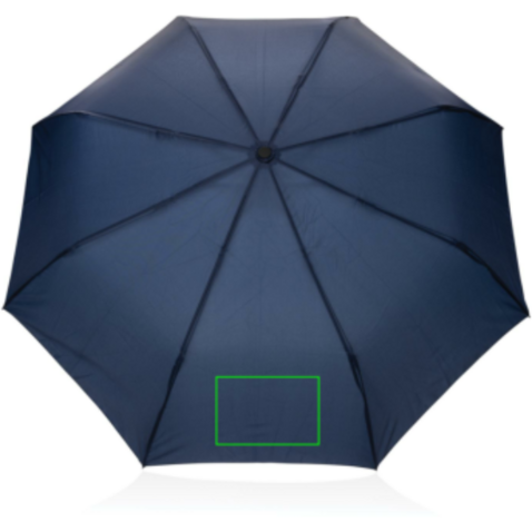Kaycey 21“ Auto-Open Mini-Regenschirm aus AWARE™ rPET navy blau bedrucken, Art.-Nr. P850.7025