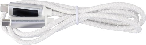Nylon-Ladekabel 100W Gerd – Weiß bedrucken, Art.-Nr. 002999999_1097553