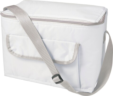Kühltasche aus Polyester Nikki – Weiß bedrucken, Art.-Nr. 002999999_7654