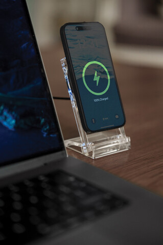 Magcharge 15W magnetischer Wireless-Charging-Stand transparent bedrucken, Art.-Nr. P309.0800