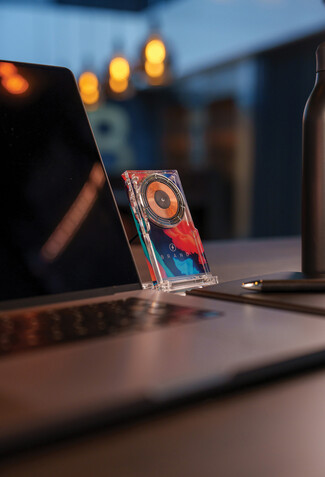 Magcharge 15W magnetischer Wireless-Charging-Stand transparent bedrucken, Art.-Nr. P309.0800