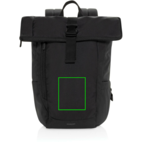 Swiss Peak Aware™ RPET Leonard 15,6&quot;-Laptop-Rucksack schwarz bedrucken, Art.-Nr. P763.4601
