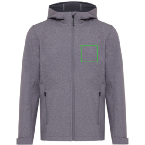 IQONIQ Makalu Herren Softshelljacke aus recyceltem Polyester vulcano heather grey bedrucken, Art.-Nr. T1700.028.XL IQONIQ Makalu Herren Softshelljacke aus recyceltem Polyester vulcano heather grey bedrucken, Art.-Nr. T1700.028.XL