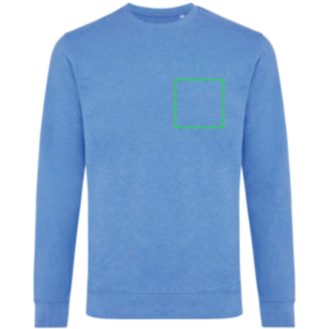 IQONIQ Denali ungefärbt. Rundhals-Sweater aus recycelter BW heather blue bedrucken, Art.-Nr. T9301.024.L IQONIQ Denali ungefärbt. Rundhals-Sweater aus recycelter BW heather blue bedrucken, Art.-Nr. T9301.024.L