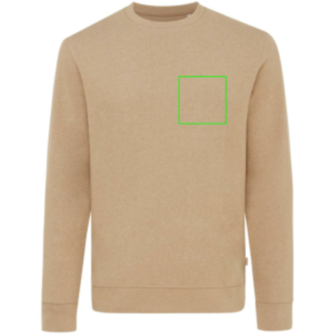 IQONIQ Denali ungefärbt. Rundhals-Sweater aus recycelter BW heather brown bedrucken, Art.-Nr. T9301.017.L IQONIQ Denali ungefärbt. Rundhals-Sweater aus recycelter BW heather brown bedrucken, Art.-Nr. T9301.017.L