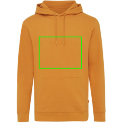 IQONIQ Jasper Hoodie aus recycelter Baumwolle sundial orange bedrucken, Art.-Nr. T9400.012.XXS