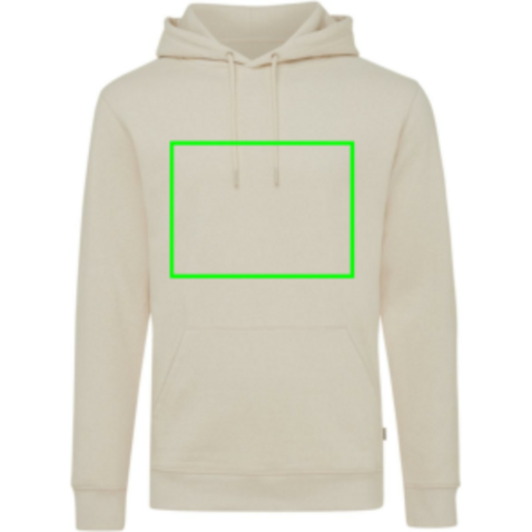IQONIQ Torres ungefärbter Hoodie aus recycelter Baumwolle natural raw bedrucken, Art.-Nr. T9401.018.5XL