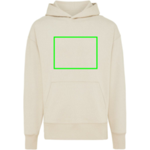 IQONIQ Yoho Relax-Hoodie aus recycelter Baumwolle natural raw bedrucken, Art.-Nr. T9402.018.XL